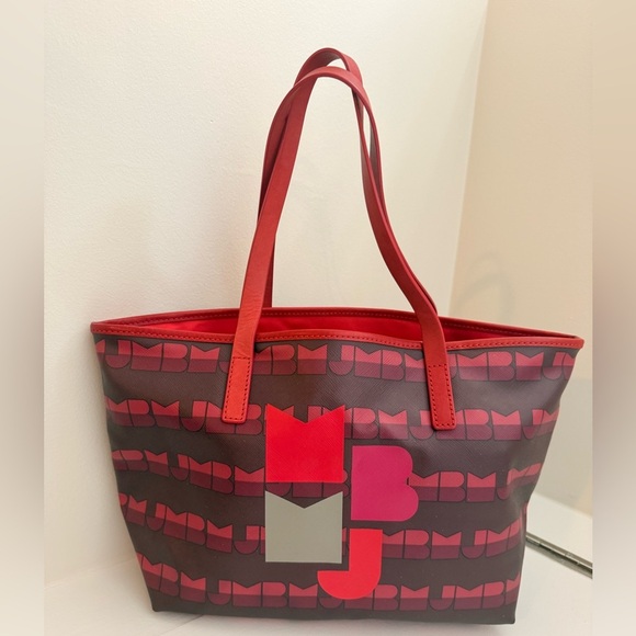 Marc by Marc Jacobs Red MBMJ Logo w/ Leather Trim Tote Bag - Picture 1 of 6